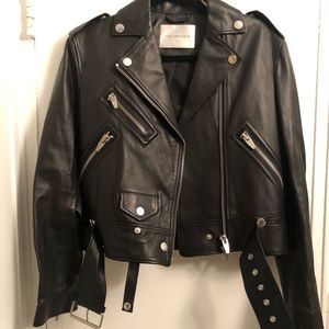 The Arrivals Cropped leather Jacket